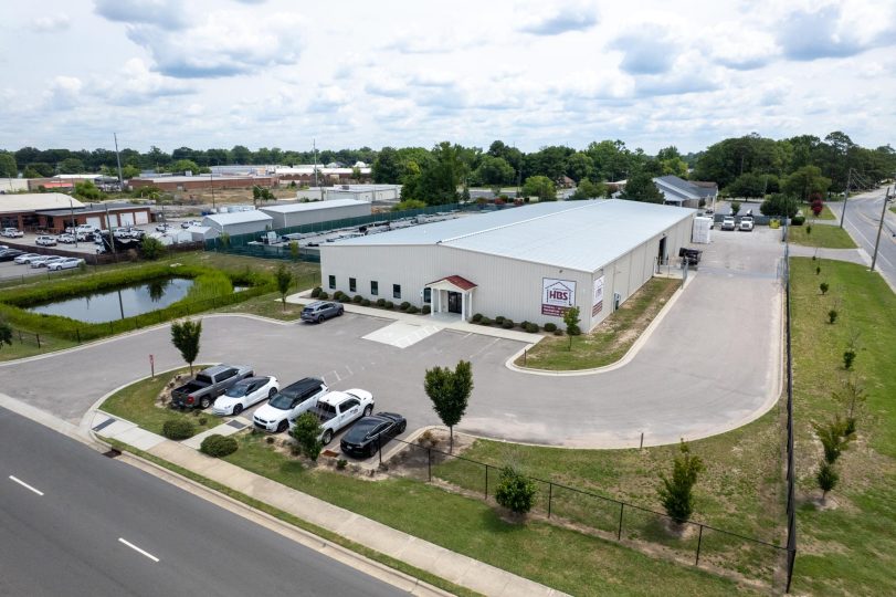 Aerial Image of the front of HBS Commercial